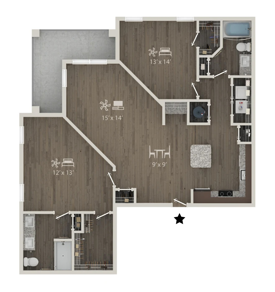 Daylight floor plan